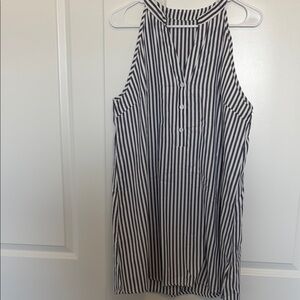 Cupshe Blue and White Striped Sleeveless Dress